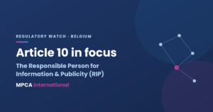 MPCA International - Article 10 and the Responsible Person for Information and Publicity (RIP) in Belgium